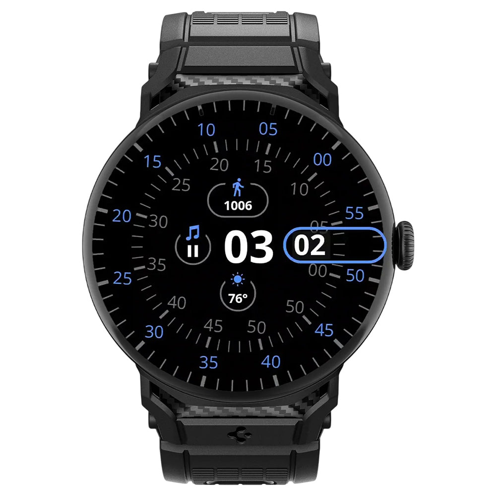 Spigen Rugged Armband für Google Pixel Watch 41mm Serie, Schwarz AMP07556