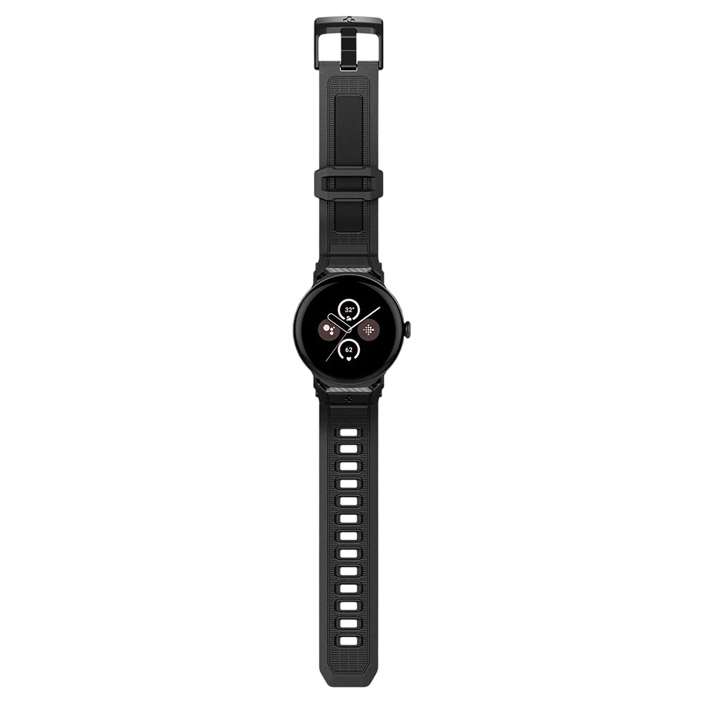 Spigen Rugged Armband für Google Pixel Watch 45mm Serie, Schwarz AMP07600