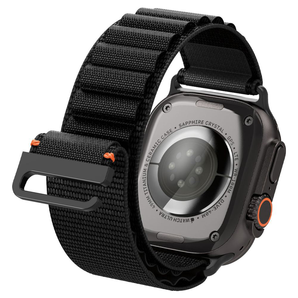 Spigen WBF1 Strap for Apple Watch 49mm / 46mm / 45mm / 44mm Series, Black