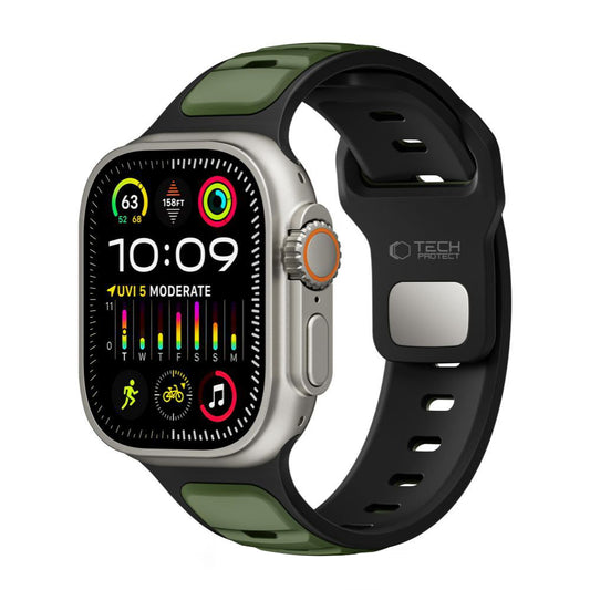 Bracelet Tech-Protect Iconband Line pour Apple Watch 49mm / 46mm / 45mm / 44mm Series, Vert