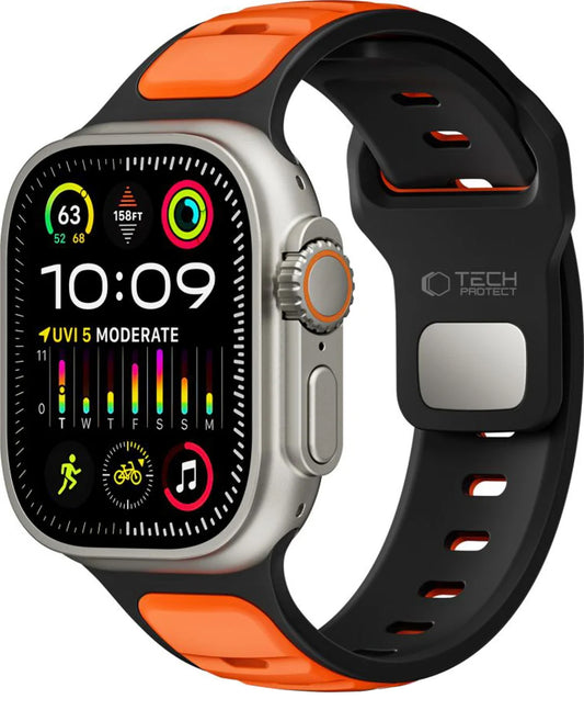 Bracelet Tech-Protect Iconband Line pour Apple Watch 49mm / 46mm / 45mm / 44mm Series, Orange