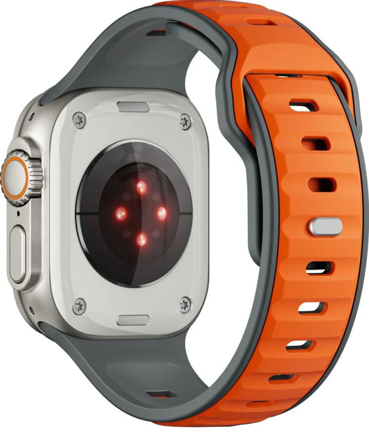 Bracelet Tech-Protect Iconband Line pour Apple Watch 49mm / 46mm / 45mm / 44mm Series, Gris Orange