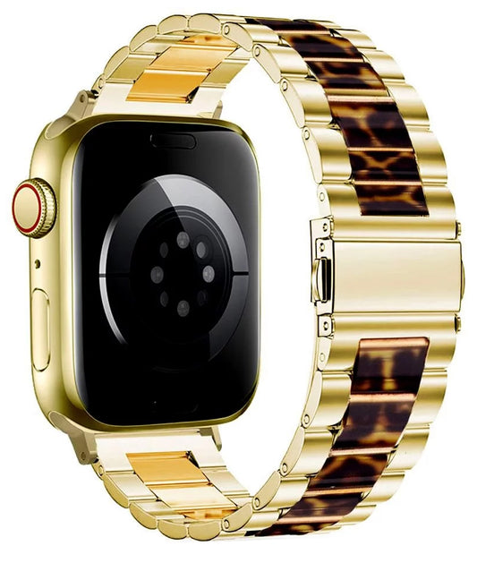 Bracelet Tech-Protect Modern Leopard pour Apple Watch 42mm / 41mm / 40mm Series, Doré