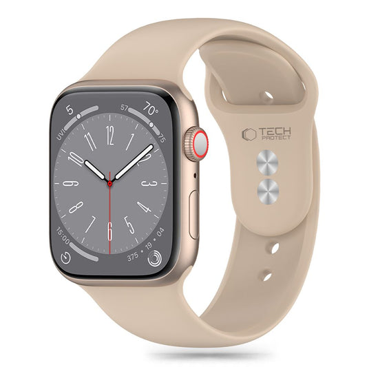 Tech-Protect Silikonarmband für Apple Watch 41mm / 40mm / 38mm Serie, Beige