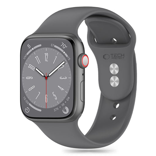 Tech-Protect Siliconen Bandje voor Apple Watch 41mm / 40mm / 38mm Series, Grijs 