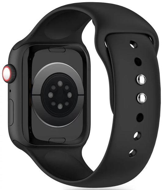 Bracelet Tech-Protect Silicone pour Apple Watch 42mm / 41mm / 40mm Series, Noir