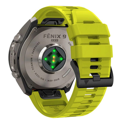 Bracelet en silicone Techsuit pour Garmin Fenix 5X / 5X Plus / 6X / 6X Pro / 7X / 8 / 8 Pro / 9 / 9 Pro, vert