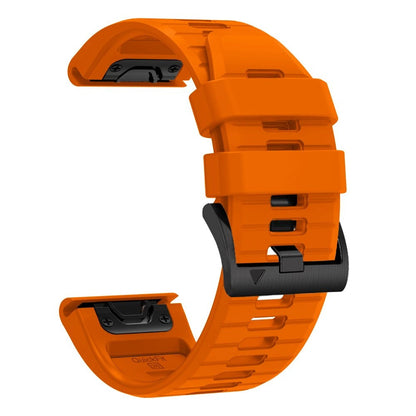 Bracelet en silicone Techsuit pour Garmin Fenix 5 / 6 / 6 Pro / 7 / 8 / 8 Pro / E / 9 / 9 Pro, orange
