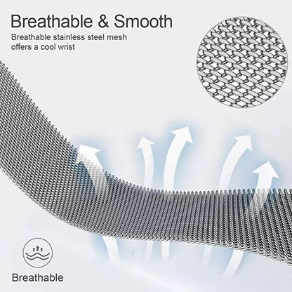 Bracelet Techsuit W009 pour Samsung Galaxy Watch / Huawei Watch Series, 20mm, Argenté