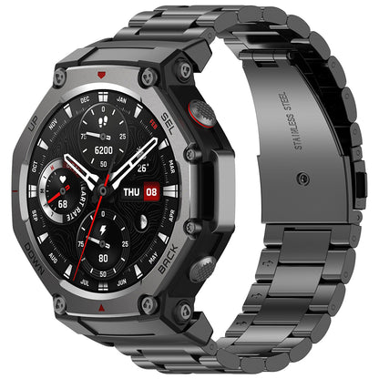 Techsuit W010 band voor Amazfit T-Rex 3, Zwart