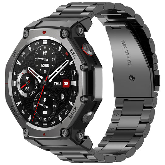 Techsuit W010 band voor Amazfit T-Rex 3, Zwart