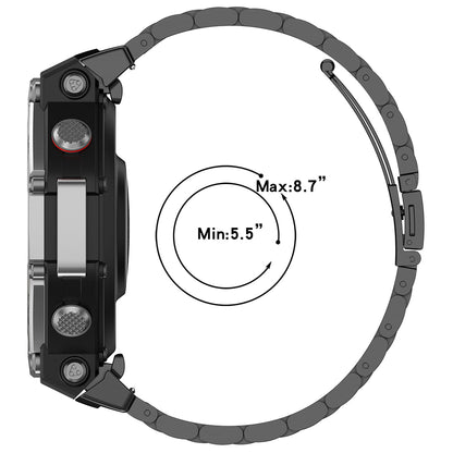 Techsuit W010 band voor Amazfit T-Rex 3, Zwart