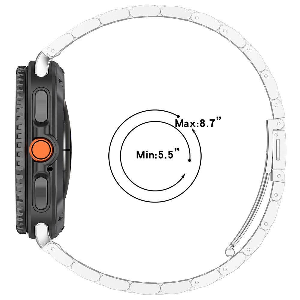 Techsuit W010 band voor Samsung Galaxy Watch 8 Classic / Watch8 44mm / Watch 8 40mm, Zilver