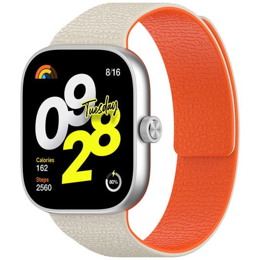 Techsuit W016 band voor Xiaomi Smart Band / Watch Series, Beige Oranje