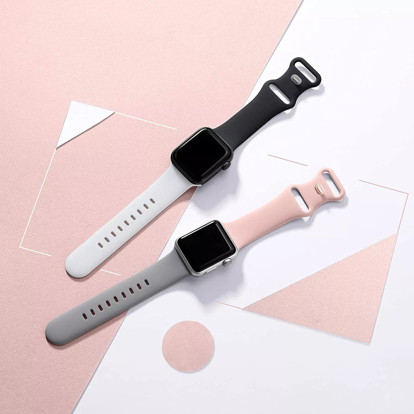 Techsuit W031 band voor Apple Watch 49mm / 46mm / 45mm / 44mm / 42mm Series, Gri