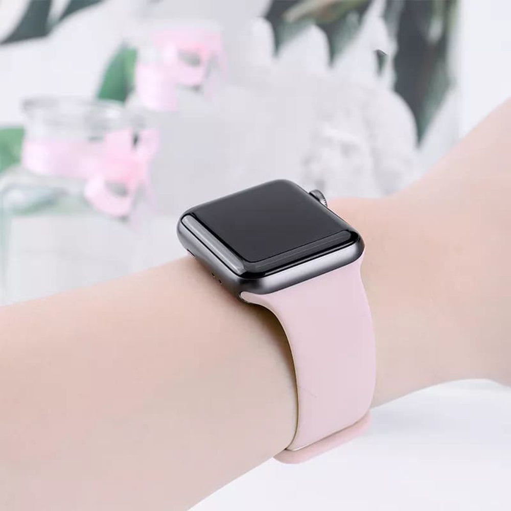 Bracelet Techsuit W031 pour Apple Watch 49mm / 46mm / 45mm / 44mm / 42mm Series, Rose Clair