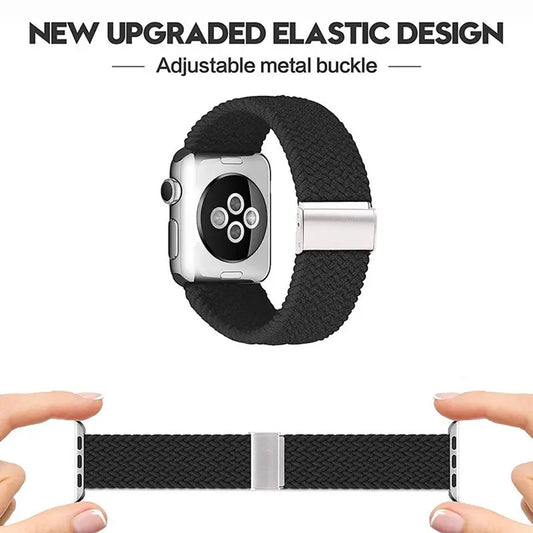 Techsuit W032 Armband für Apple Watch 49mm / 46mm / 45mm / 44mm / 42mm Serie, Schwarz