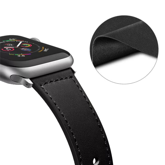 Bracelet Techsuit W033 pour Apple Watch 49mm / 46mm / 45mm / 44mm / 42mm Series, Noir