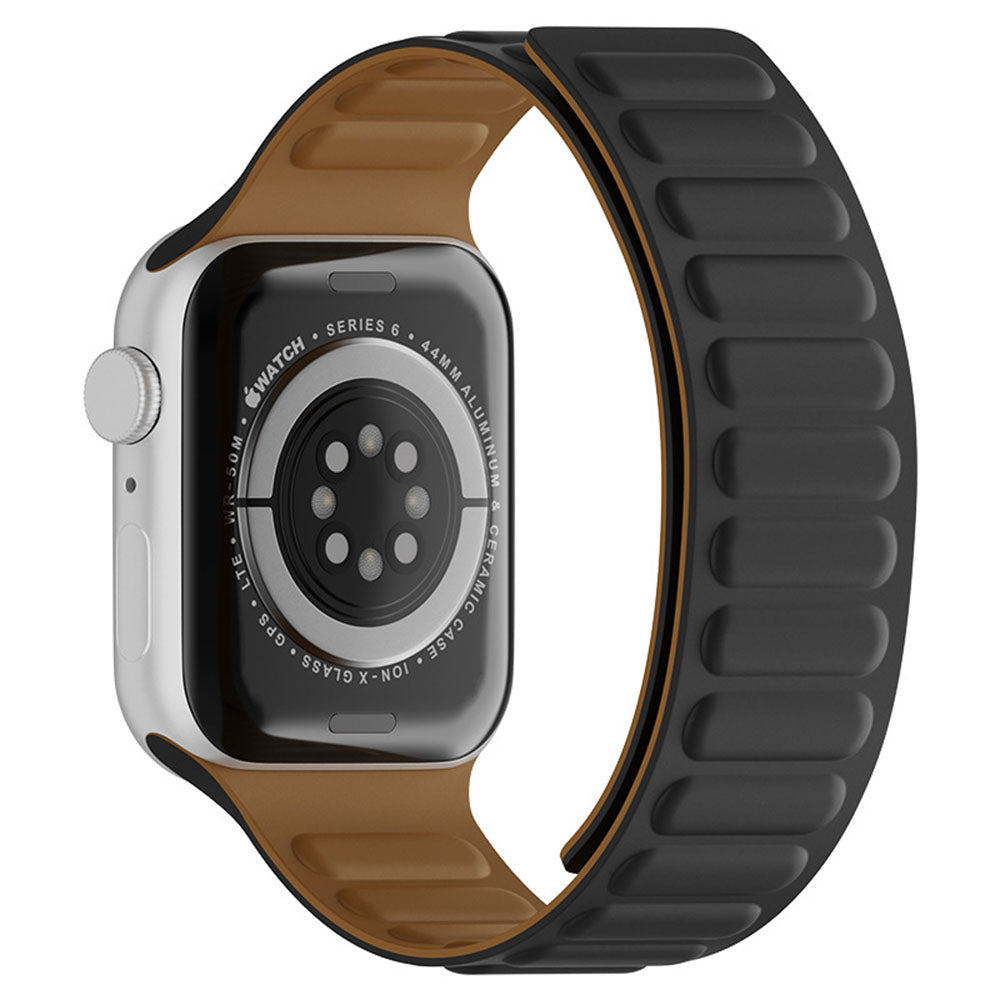 Techsuit W035 Armband für Apple Watch 42mm / 41mm / 40mm / 38mm Serie, Schwarz