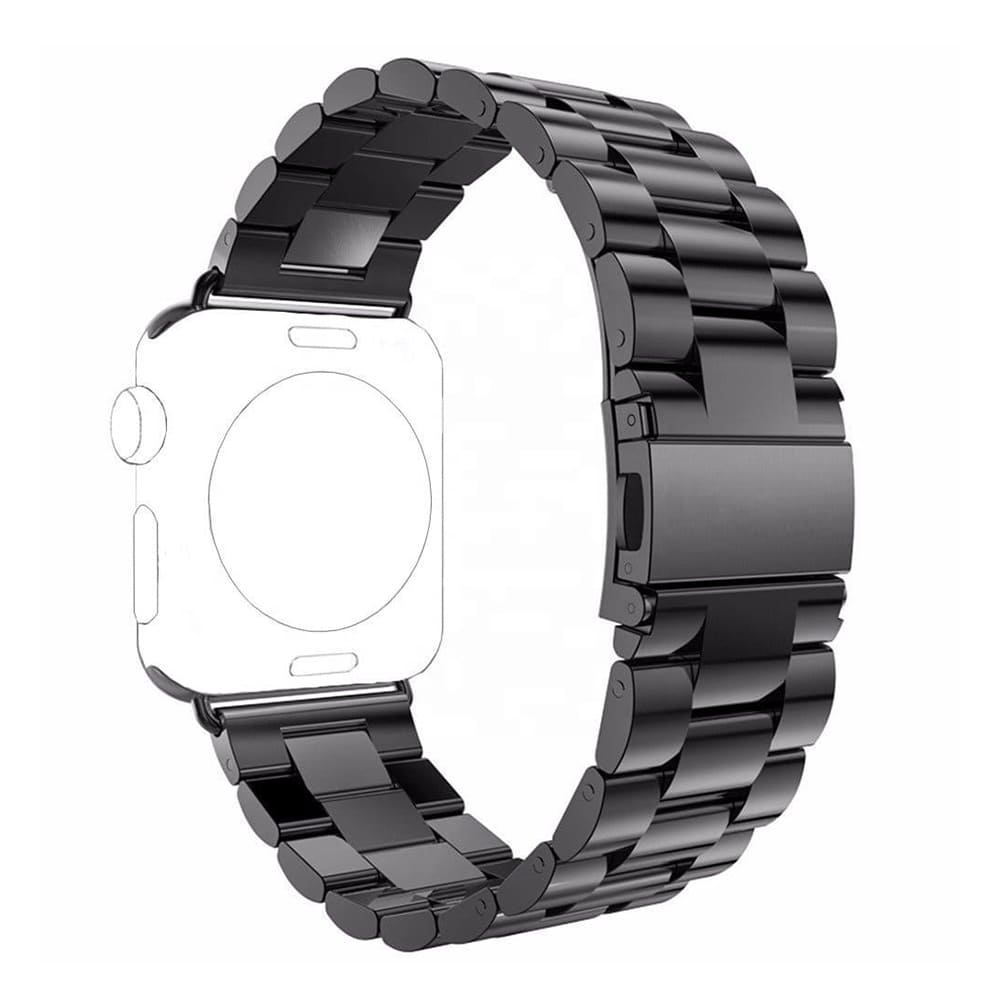 Bracelet Techsuit W036 pour Apple Watch 42mm / 41mm / 40mm / 38mm Series, Noir