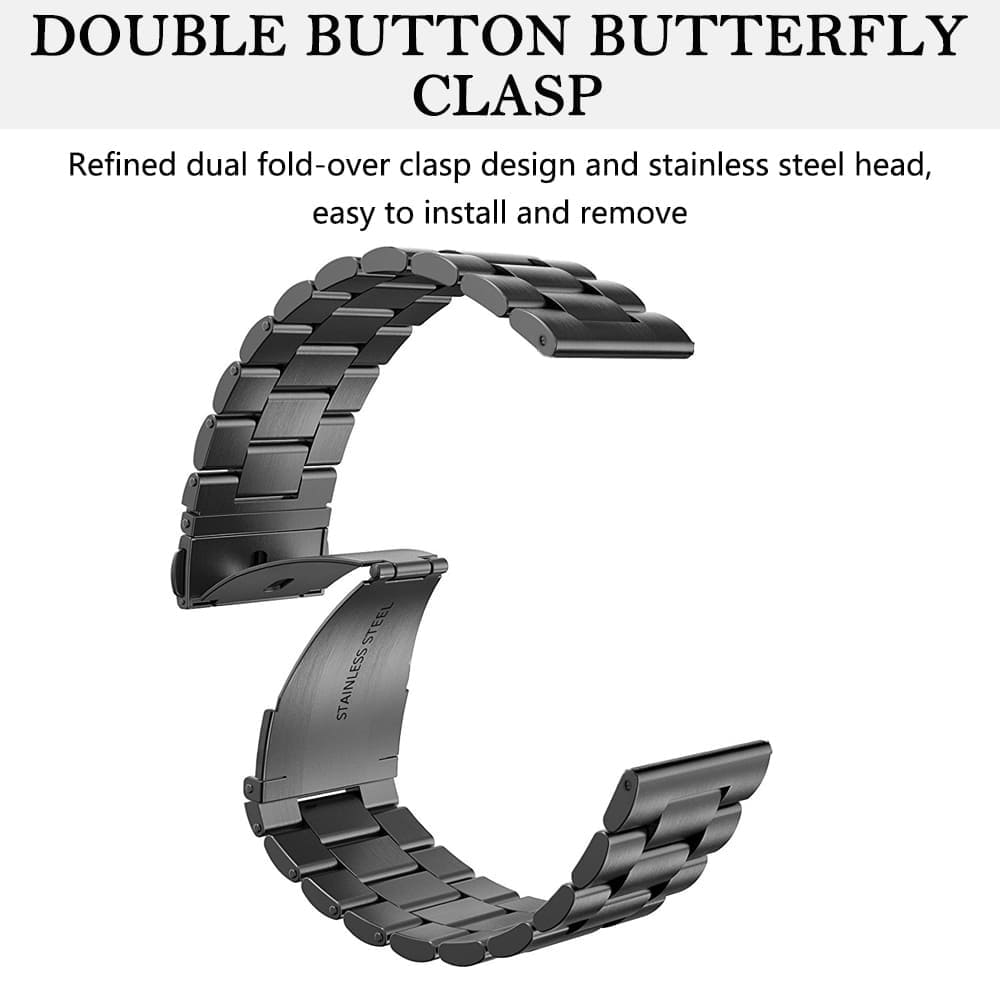 Bracelet Techsuit W036 pour Apple Watch 49mm / 46mm / 45mm / 44mm / 42mm Series, Noir