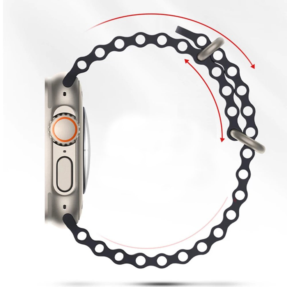 Bracelet Techsuit W038 pour Apple Watch 49mm / 46mm / 45mm / 44mm / 42mm Series, Blanc