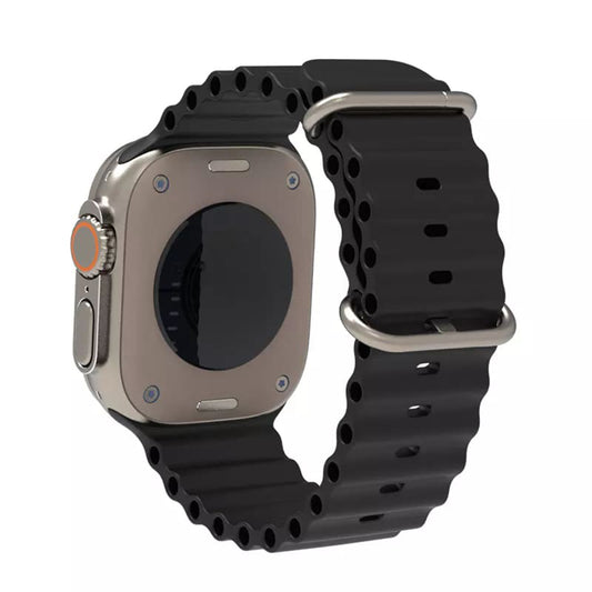 Techsuit W038 Armband für Apple Watch 49mm / 46mm / 45mm / 44mm / 42mm Serie, Schwarz