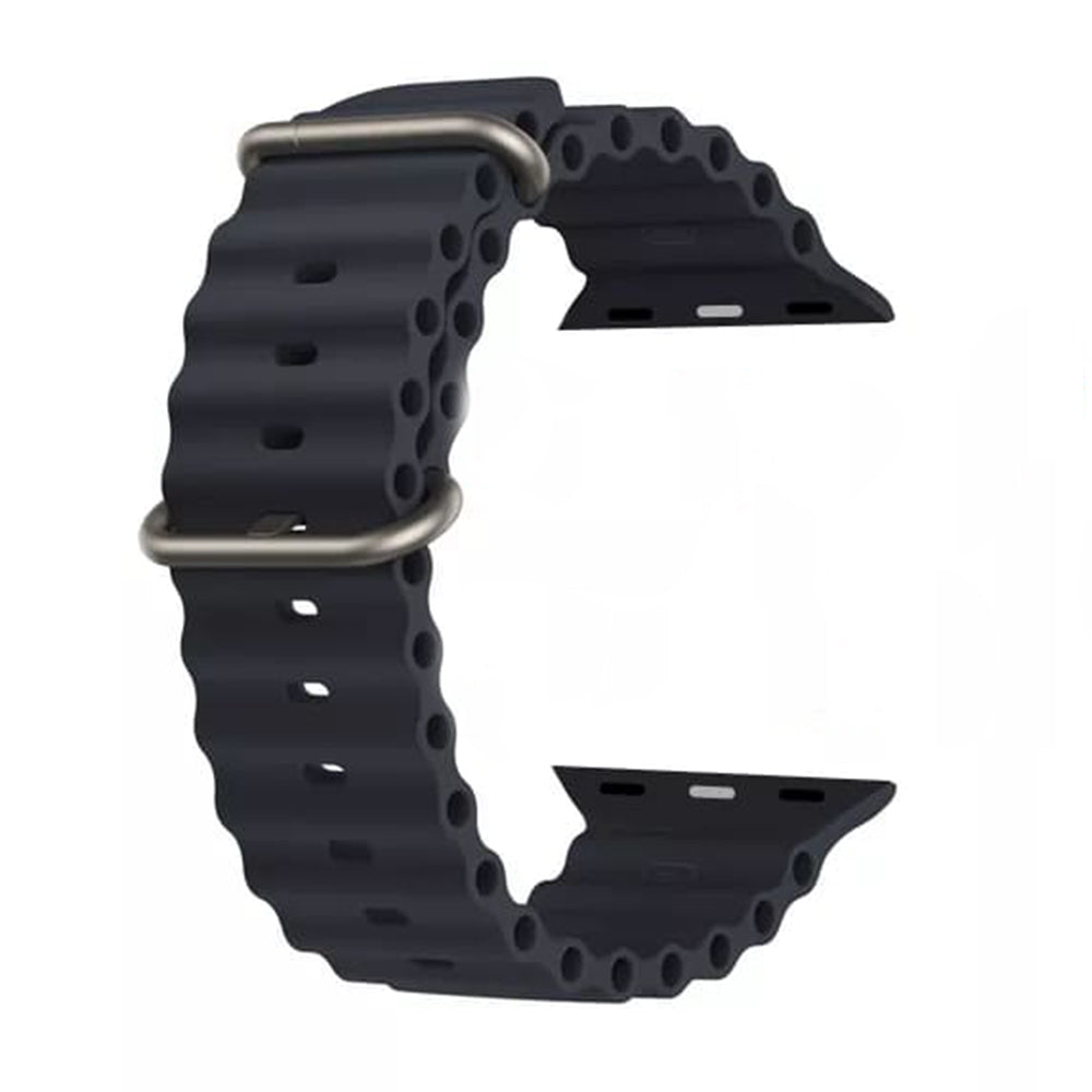 Techsuit W038 band voor Apple Watch 49mm / 46mm / 45mm / 44mm / 42mm Series, Zwart