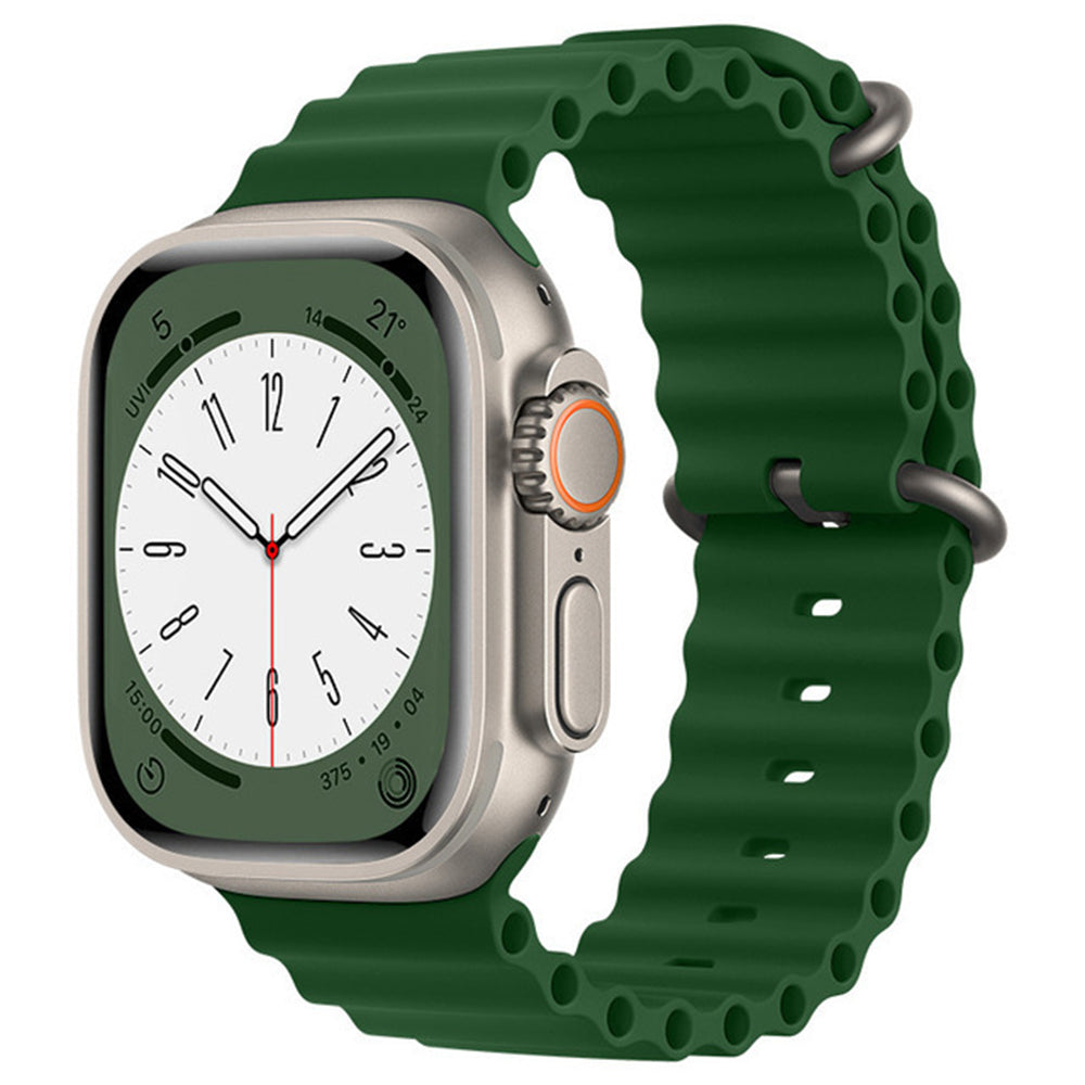 Techsuit W038 band voor Apple Watch 49mm / 46mm / 45mm / 44mm / 42mm Series, Donkergroen