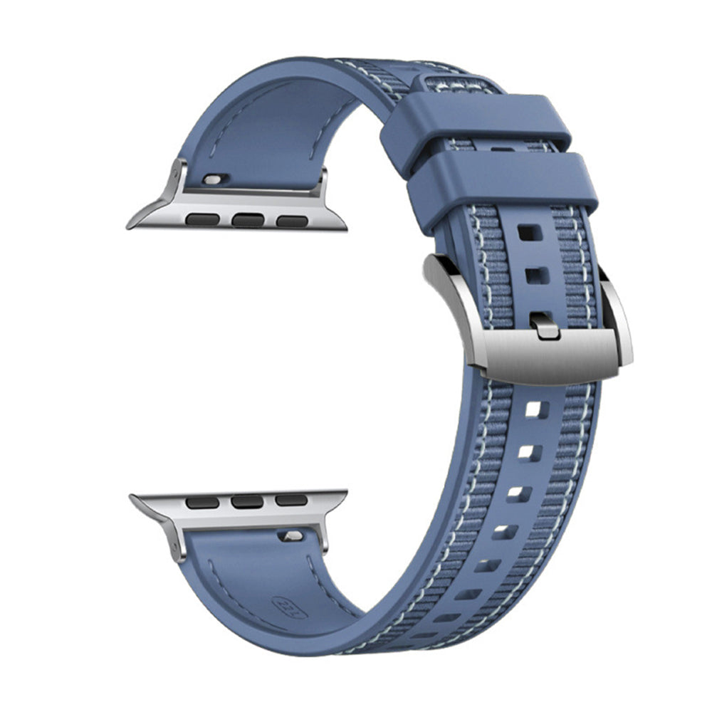 Techsuit W051 band voor Apple Watch 49mm / 46mm / 45mm / 44mm / 42mm Series, Donkerblauw