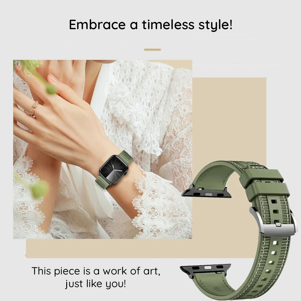 Bracelet Techsuit W051 pour Apple Watch 49mm / 46mm / 45mm / 44mm / 42mm Series, Vert