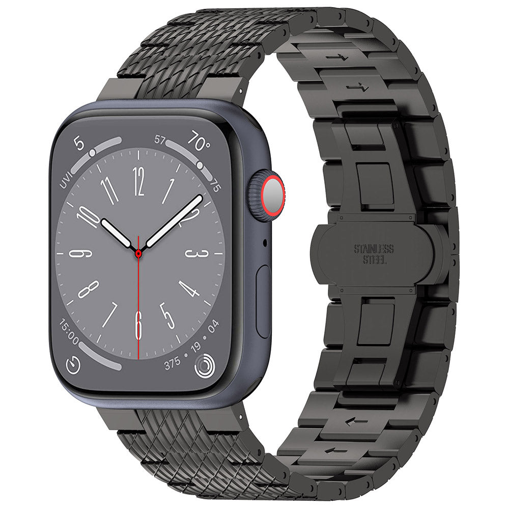 Techsuit W052 band voor Apple Watch 42mm / 41mm / 40mm / 38mm Series, Zwart