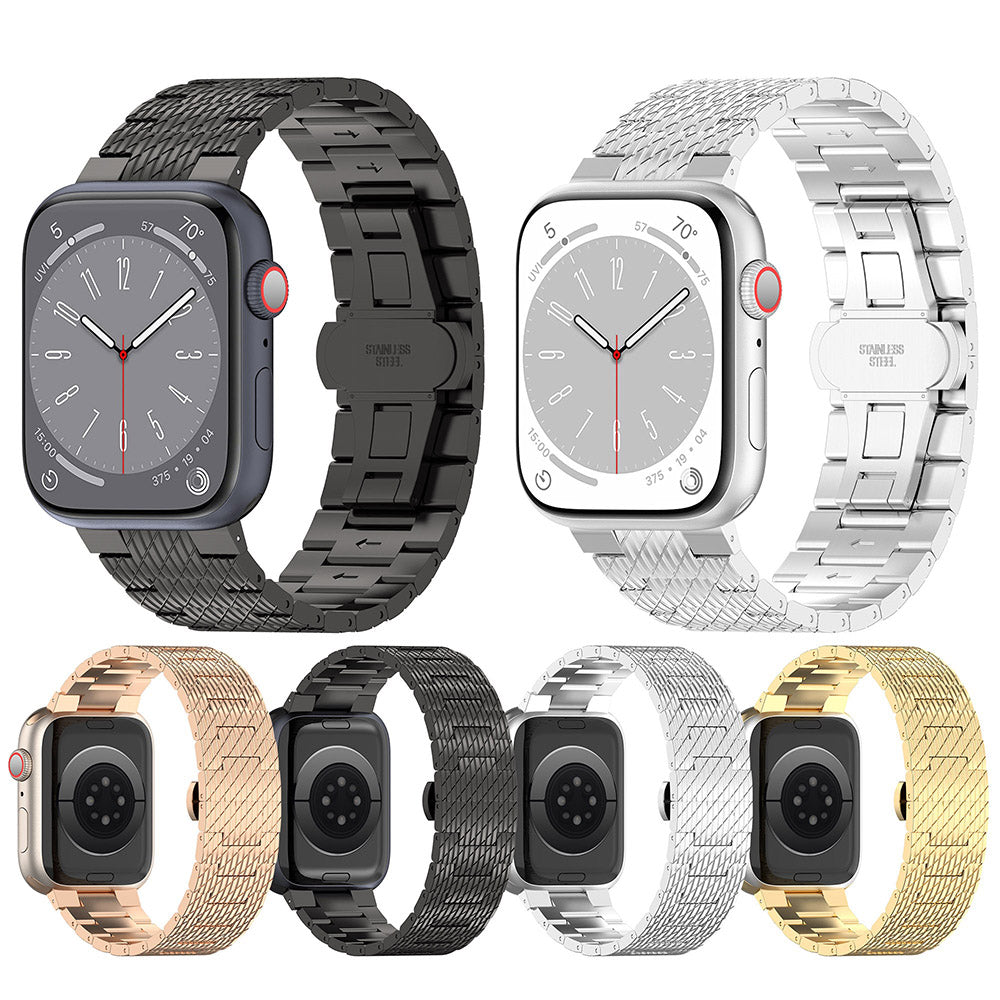 Techsuit W052 band voor Apple Watch 42mm / 41mm / 40mm / 38mm Series, Zwart