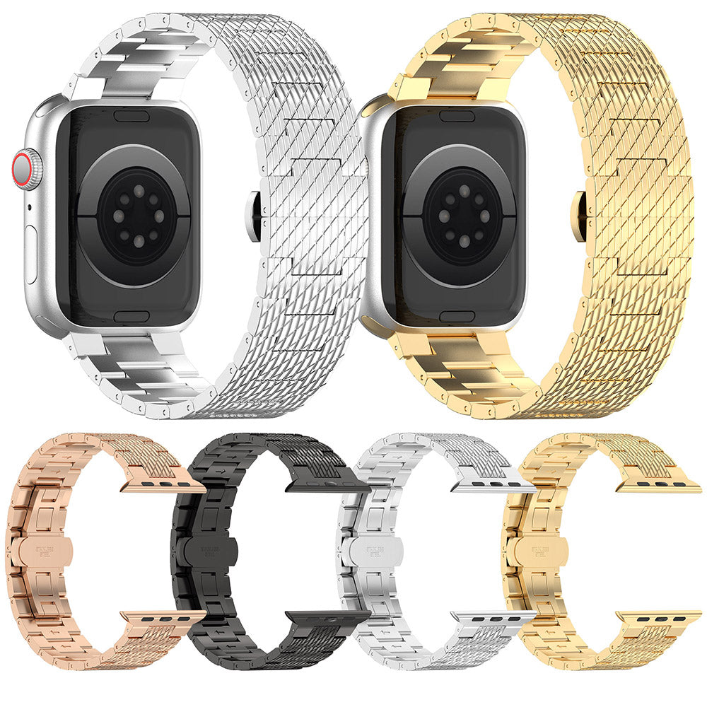 Techsuit W052 band voor Apple Watch 42mm / 41mm / 40mm / 38mm Series, Zwart