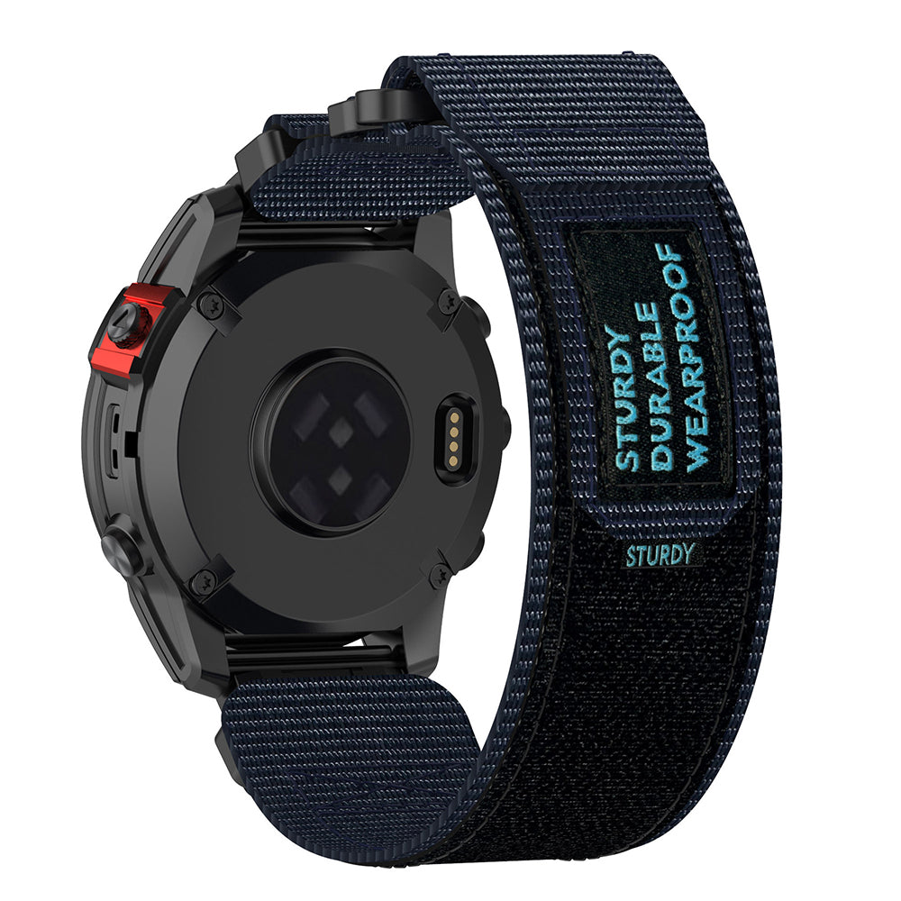 Bracelet Techsuit W057 pour Garmin Watch Fenix Series, 26mm, Bleu Marine