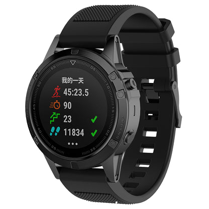 Bracelet Techsuit W058 pour Garmin Instinct / Approach / Fenix Watch Series, 20mm, Noir
