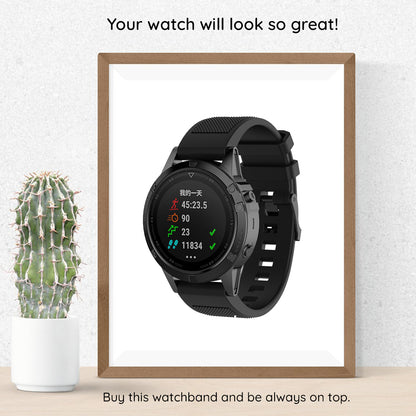 Bracelet Techsuit W058 pour Garmin Instinct / Approach / Fenix Watch Series, 20mm, Noir