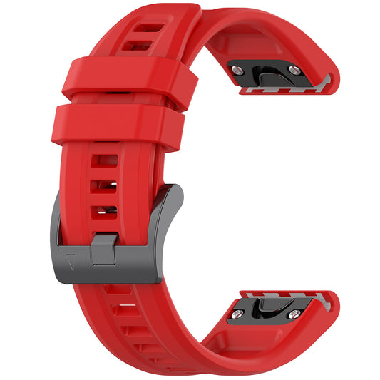 Bracelet Techsuit W060 pour Garmin Watch Fenix Series, 26mm, Rouge