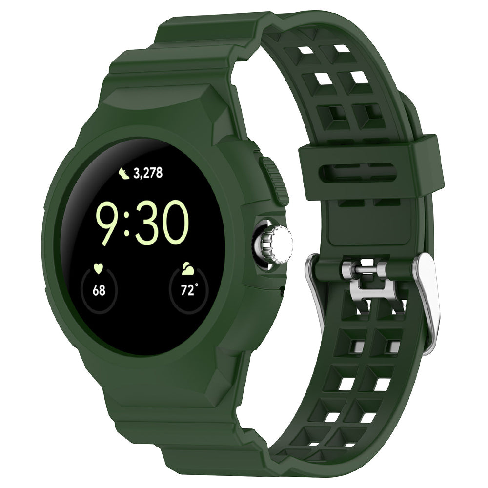 Techsuit W065 band voor Google Pixel Watch 3 41mm / Watch 2 / Watch, Groen