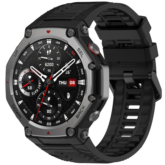 Techsuit W067 band voor Amazfit T-Rex 3, Zwart