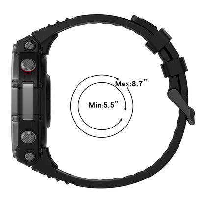 Techsuit W067 band voor Amazfit T-Rex 3, Zwart