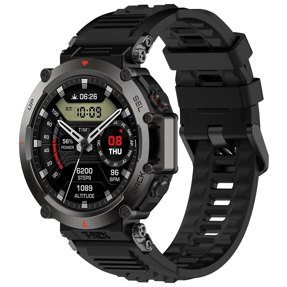 Techsuit W067 band voor Amazfit T-Rex Ultra, Zwart