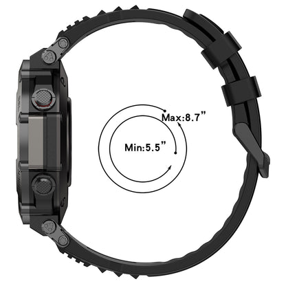 Techsuit W067 band voor Amazfit T-Rex Ultra, Zwart