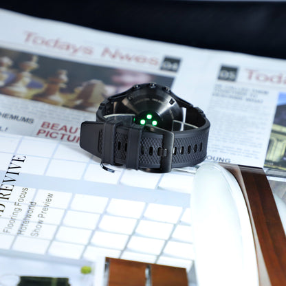 Techsuit W068 Armband für Garmin Watch Fenix / Forerunner / Approach Series, 22mm, Schwarz Orange