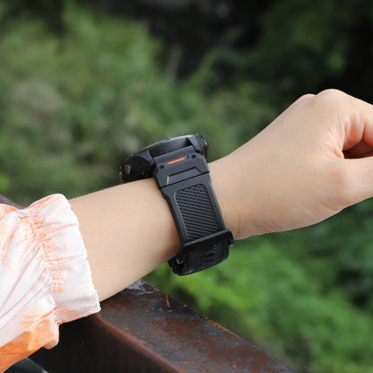 Techsuit W068 band voor Garmin Watch Fenix Series, 26mm, Zwart Groen