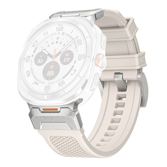 Techsuit W068 band voor Samsung Galaxy Watch Ultra, Zilverwit