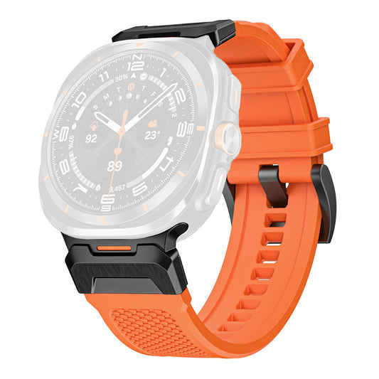Techsuit W068 Armband für Samsung Galaxy Watch Ultra, Schwarz Orange