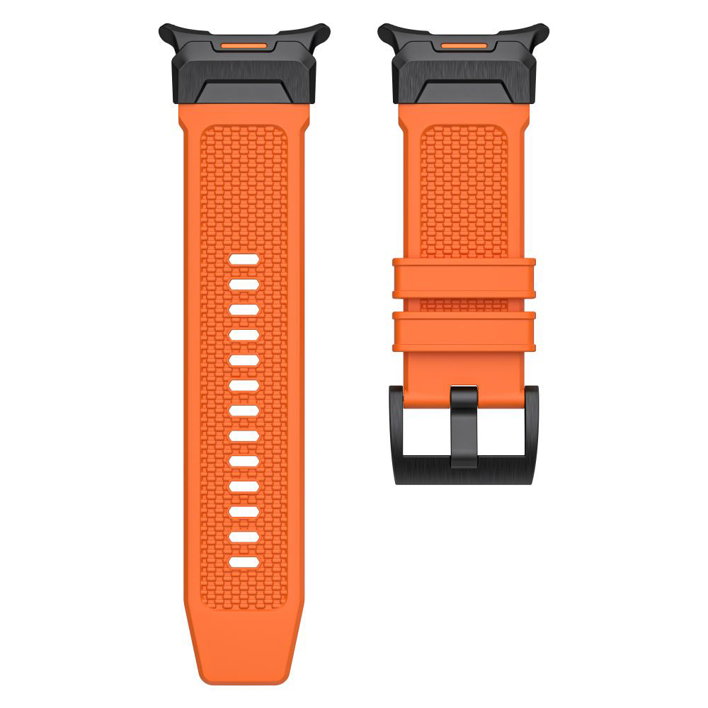 Techsuit W068 band voor Samsung Galaxy Watch Ultra, Zwart Oranje