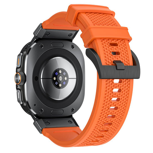 Techsuit W068 Armband für Samsung Galaxy Watch Ultra, Schwarz Orange