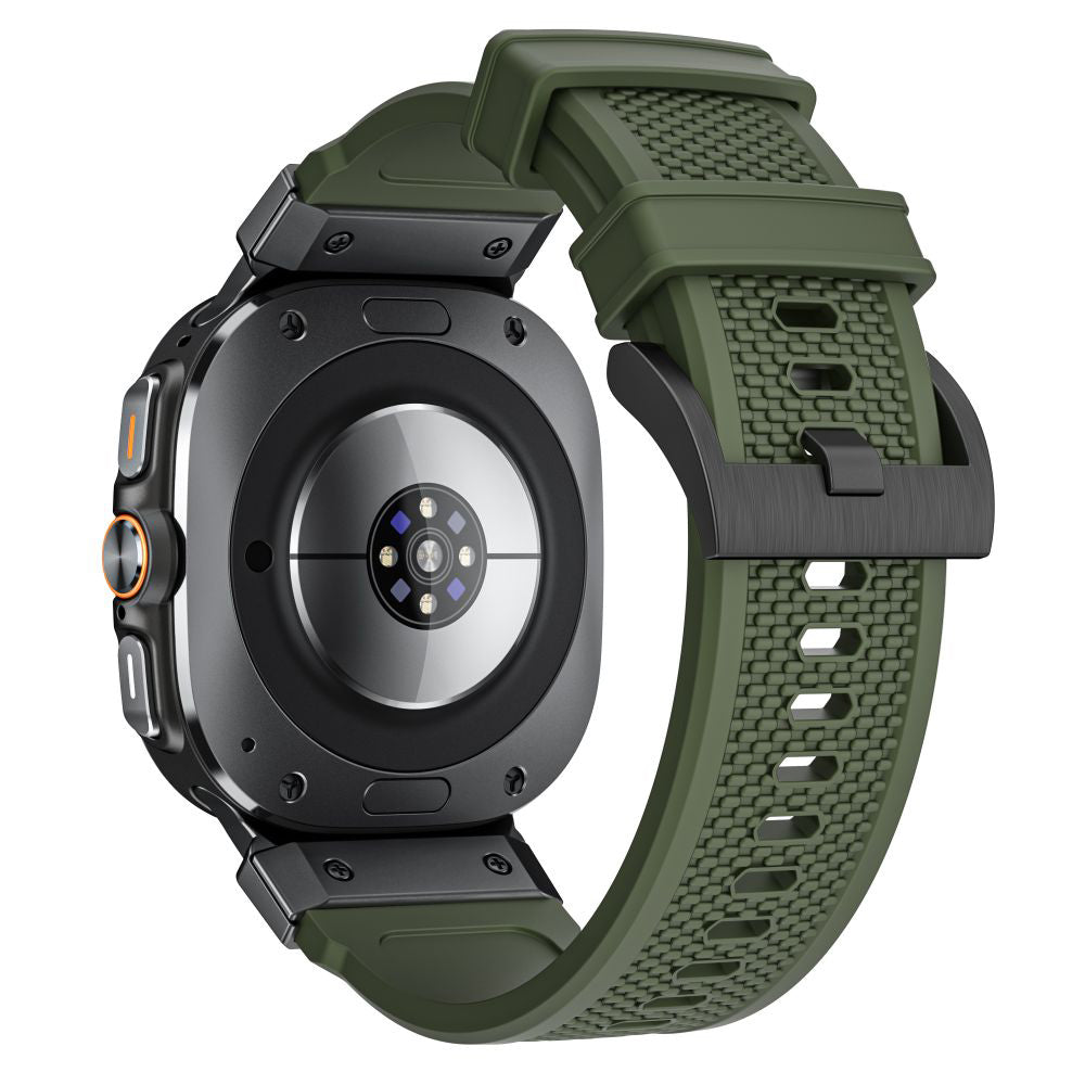 Techsuit W068 band voor Samsung Galaxy Watch Ultra, Zwart Groen